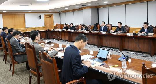 10일 서울 중구 은행연합회에서 최상목 부총리, 김병환 금융위원장 등이 참석한 거시경제 금융 현안 간담회가 열렸다. [연합뉴스]